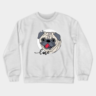 Dog saying Love,brafdesign Crewneck Sweatshirt